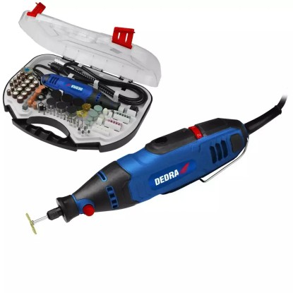 Dedra Miniszlifierka 135W + akcesoria 215 szt. w walizce