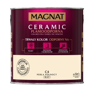 Wiadro z farbą Magnat Ceramic C4 Perła Północy (Perła Północy), matowa, kolorowa farba do ścian.