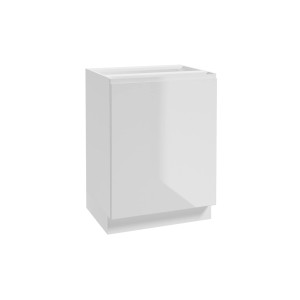 Biała szafka dolna z zestawu mebli kuchennych t.b.t.