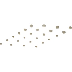 Zestaw 24 baterii guzikowych w różnych rozmiarach do zegarków, zabawek i kalkulatorów.