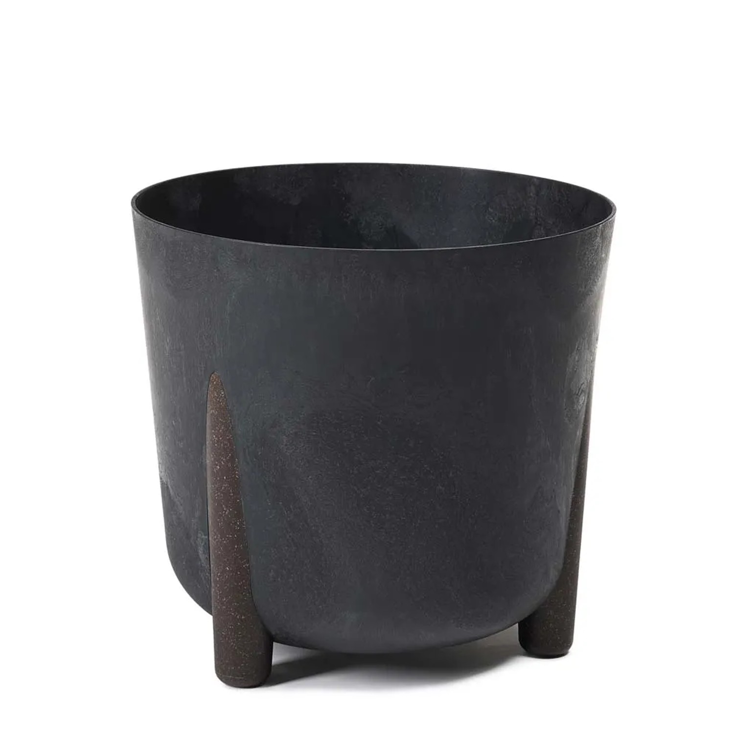Donica Frida recycled czarna z efektem betonu - 30 cm