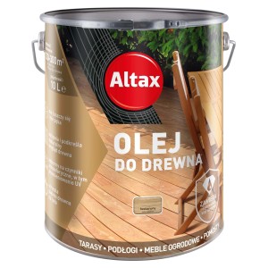 Altax olej do drewna, bezbarwny, puszka 10L na tarasy, podłogi i meble ogrodowe.