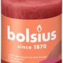 Bolsius Rustik Świeca Shine, 80/68 mm, delikatny czerwony. Świeca typu rustic.
