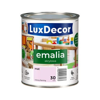 Emalia akrylowa LuxDecor rożowy flaming mat 0,75L