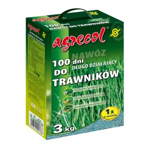 Nawóz do trawników Agrecol 100 dni, opakowanie 3 kg.