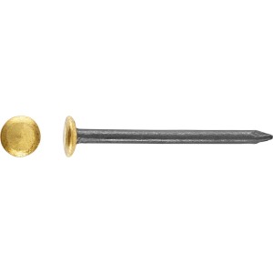 Gwóźdź stalowy LUX z mosiężną główką, 2x30mm, do paneli i listew. Blued, 20 sztuk.