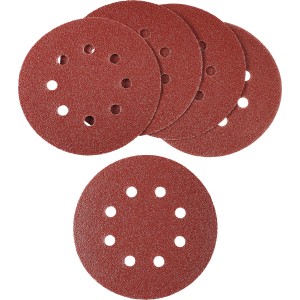 Tarcze szlifierskie LUX do szlifierek mimośrodowych, Ø 125 mm, ziarnistość 40, perforowane, 5 sztuk