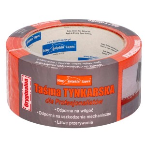 Pomarańczowa taśma maskująca Blue Dolphin Tapes, idealna do malowania.