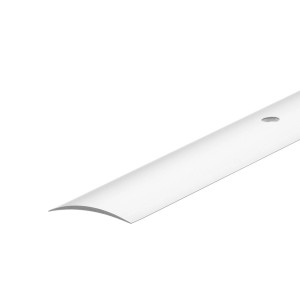 Biały profil t.b.t. z zaokrągloną krawędzią i otworem montażowym.