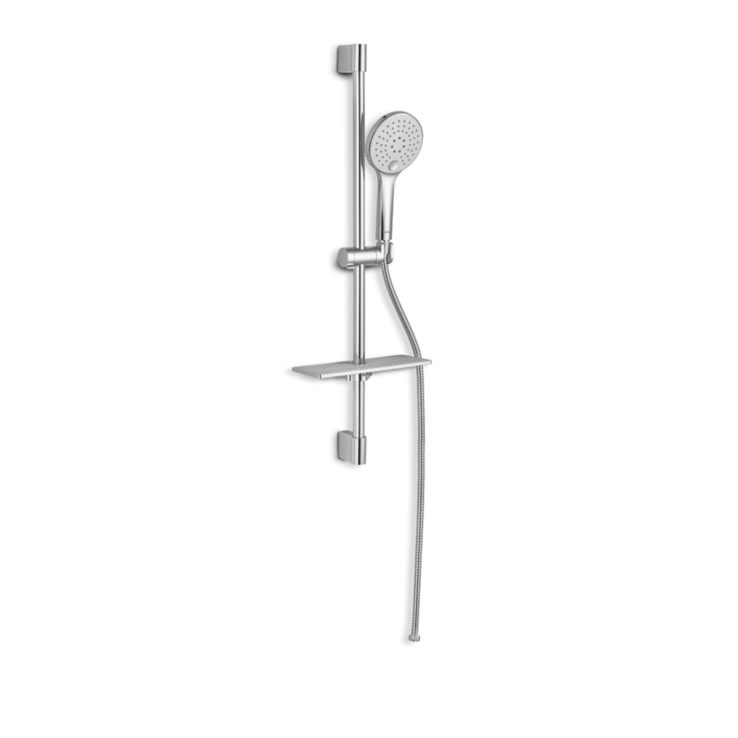 Baliv Zestaw prysznicowy Lugo chrom z drążkiem push 3str. chrom 3str/12cm