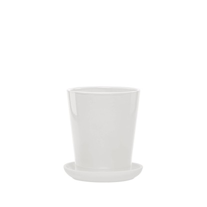 Donica z podstawką Irma biała - 46 cm