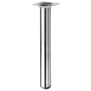Noga do stołu Hettich, Ø 30 mm, wysokość 250 mm, wygląd stali nierdzewnej, do mebli.