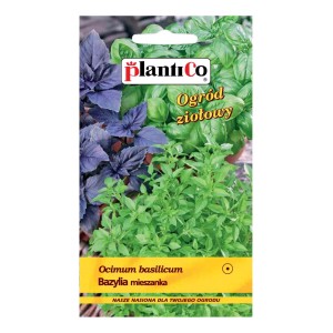 Opakowanie nasion bazylii, mieszanka różnych odmian.
