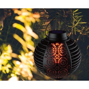 Düwi Lampa solarna BULLA 12LED 1800K 5lm IP44 czarna 1szt.