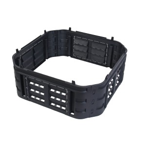 Kompostownik t.b.t. z tworzywa sztucznego, kwadratowy, czarny.