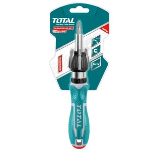 TOTAL Tools Wkrętak z grzechotką i zestawem 7 bitów