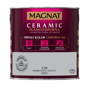 Magnat Ceramic farba do ścian, srebrny granit, mat, wiadro z farbą