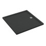 Brodzik kwadratowy Schedpol Larix 90x90x4,5 cm antracytowy strukturalny