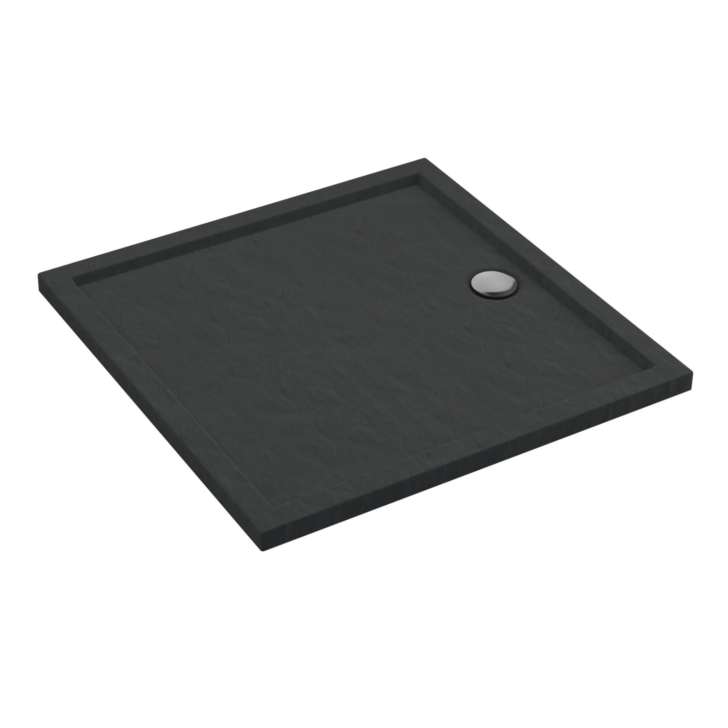 Brodzik kwadratowy Schedpol Larix 80x80x4,5 cm antracytowy strukturalny
