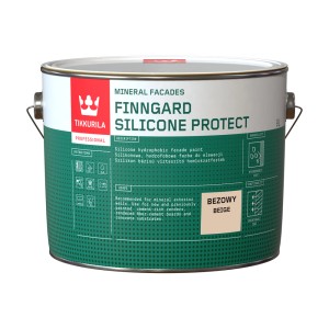 Wiadro farby fasadowej Finngard Silicone Protect, beżowa.
