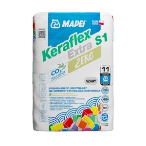 Klej do płytek Mapei Keraflex Extra S1 ZERO, szary, worek.