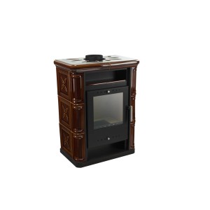 Nordflam Piec kominkowy Arta brązowa 85x60x39