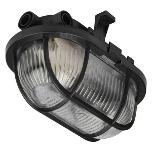 DPM Oprawa kanałowa 1xE27 40W IP44 plastikowa czarna