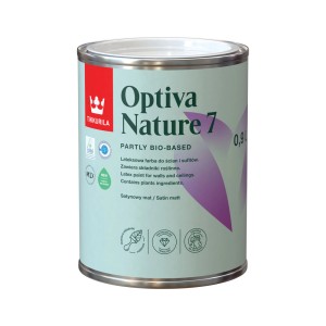 Farba do wnętrz Tikkurila Optiva Nature 7, bez rozpuszczalników, na ściany i sufity.