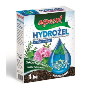Agrecol Hydrożel do ogrodu i na balkon, 1 kg. Poprawiacz gleby do magazynowania wody.