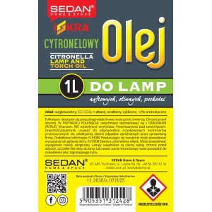 Olej do lamp cytronella Iskra - 1000 ml