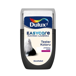 Dulux Easycare Farba do kuchni i łazienki, tester koloru perłowy biały, satyna
