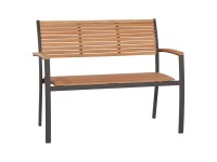 Ławka ogrodowa BONLEE aluminium/eukaliptus 2-osobowa