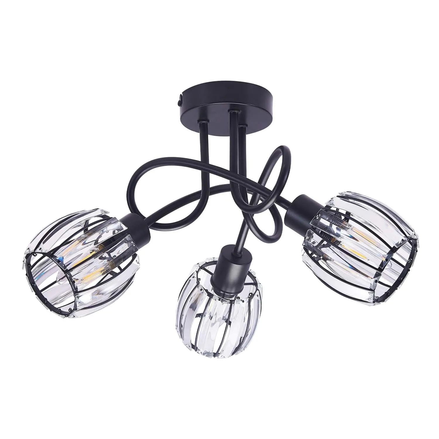 Goldlux Lampa sufitowa ALANYA 3xE14 10W czarna