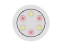 Eko-Light Lampka podszafkowa Jojo 0,6W RGB + 3000/6000K 30lm śr. 7,5 cm biała