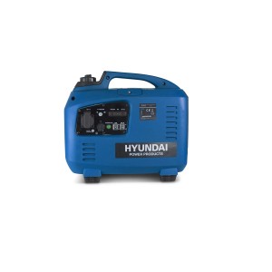 Niebieski agregat prądotwórczy Hyundai t.b.t. do użytku mobilnego.