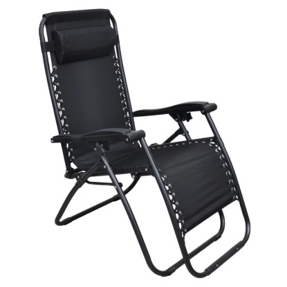 Leżak ogrodowy COMFORT czarny