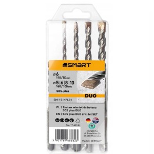 SMART365 Zestaw wierteł SDS-Plus do betonu 5-10 mm