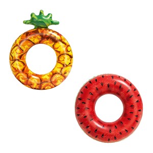 t.b.t. Koła do pływania jako ananas i arbuz dla zabawy w kąpieli.