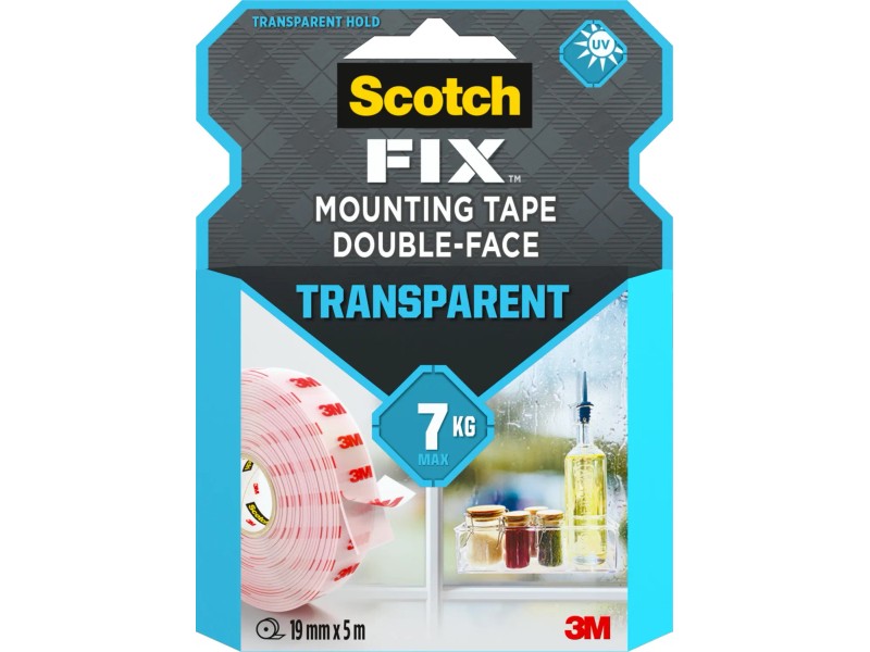 Scotch-Fix Ruban Adhésif Double Face Extrême Pour Extérieur - 19 Mm X 5 M, Supporte 13