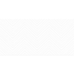 Biała płytka ścienna z delikatnym wzorem zygzak.