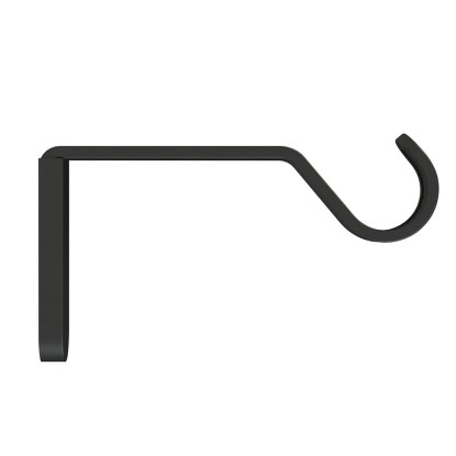 Wspornik karnisza pojedynczego blaszka fi19 mm czarny 1 szt.