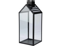 Lampion Naria metalowy czarny S - 11 x 11 x 23 cm