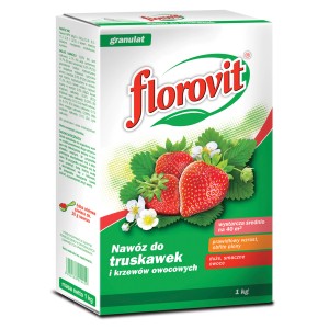 Nawóz do truskawek Florovit, uniwersalny nawóz granulowany do truskawek i krzewów owocowych.