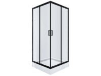 KABI Kabina Ideal 90 czarny mat z brodzikiem