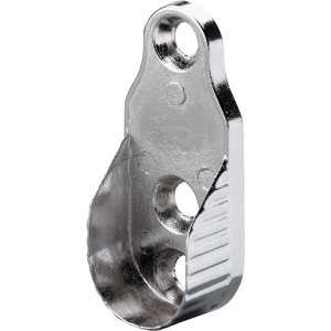 Owalne łożysko drążka do szafy, niklowane, odlewane z cynku, 2 sztuki do okuć meblowych.