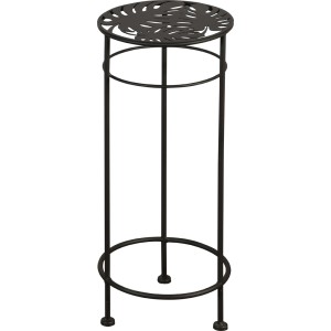 Metalowy kwietnik Monstera antracytowy, Ø 20x50cm, na balkon, taras i do ogrodu.