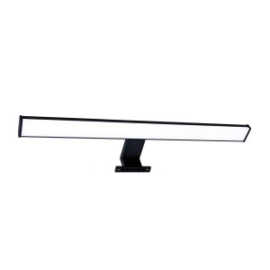 Czarna lampa ścienna LED firmy t.b.t. do użytku wewnętrznego.