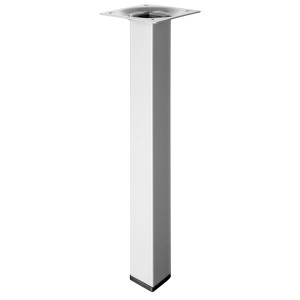 Noga stołu Hettich, 250 mm, wygląd aluminium, kwadratowa, do konstrukcji mebli.