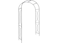 Pergola metalowa czarna 120x35x220 cm