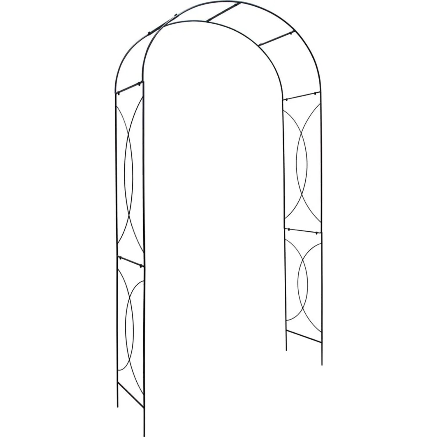 Pergola metalowa czarna 120x35x220 cm